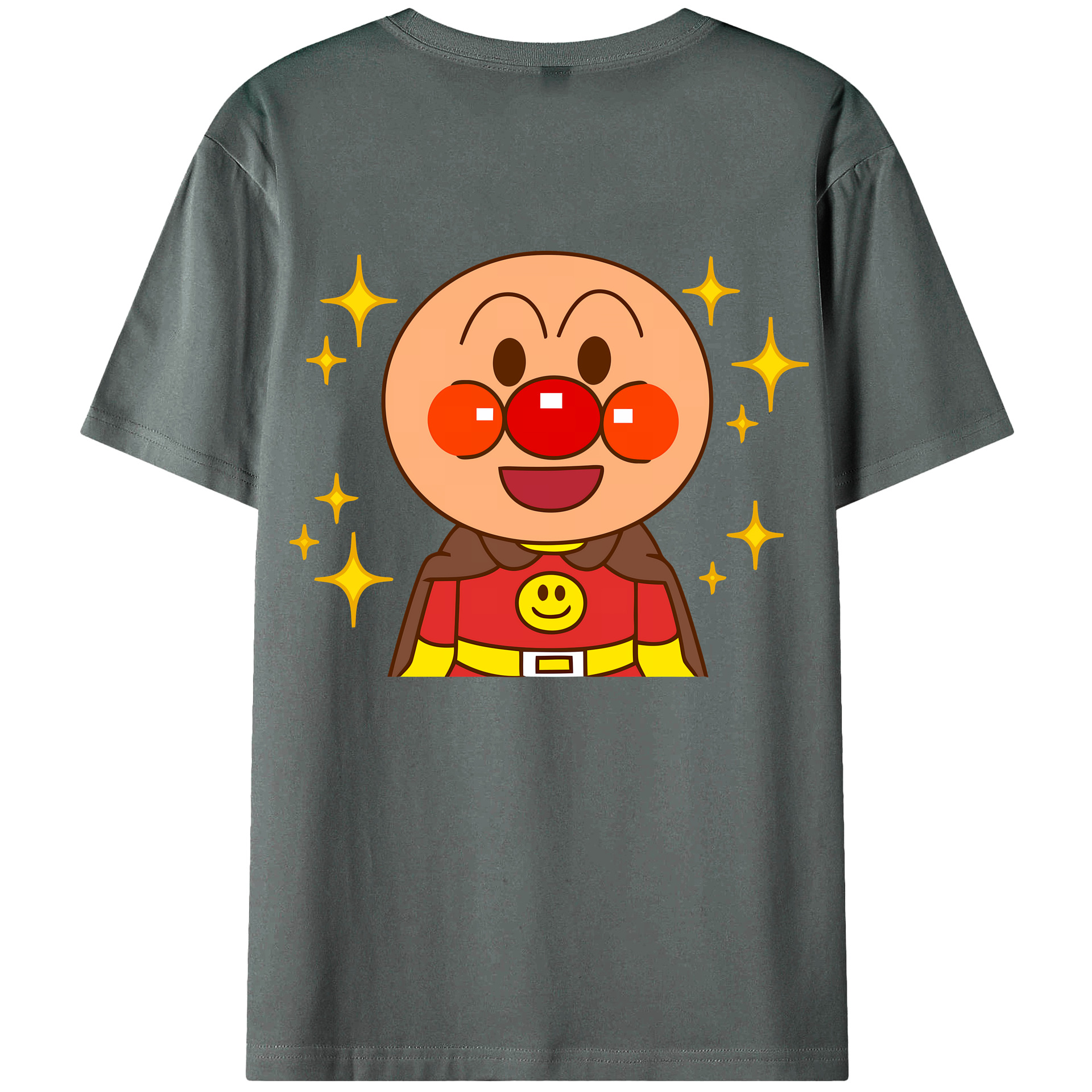 （画像用） アンパンマン Anpanman 綿100％ メンズ半袖Tシャツ（バックプリント） 通気性